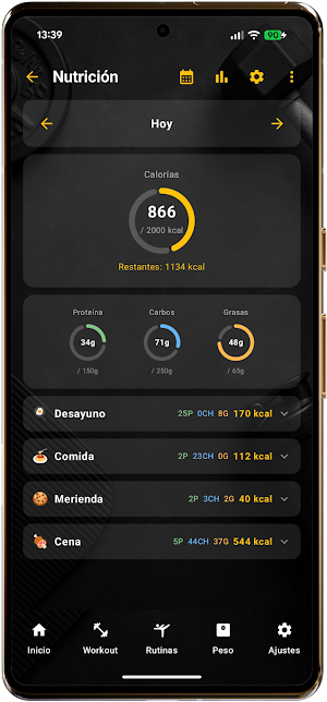 ARX: Entrenamiento y Nutrición Screenshot 1