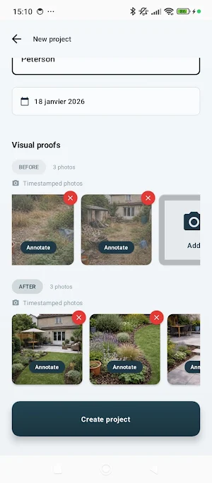 Before After Proof: Job Photos Screenshot 3