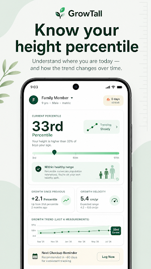 GrowTall: Height Tracker Screenshot 1