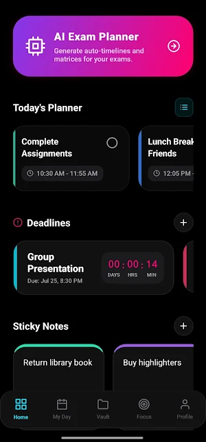 Studix: Study Planner & Focus Screenshot 1