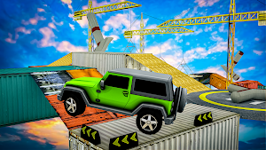 4X4 Car Stunt Action Ramp Game Screenshot 3