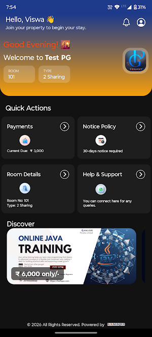 PG Tenant Screenshot 2