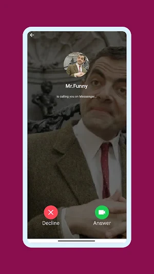 Fake Video Call - Mr.Bean Screenshot 1