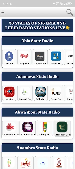 Nigeria Radio - FM/AM Stations Screenshot 1