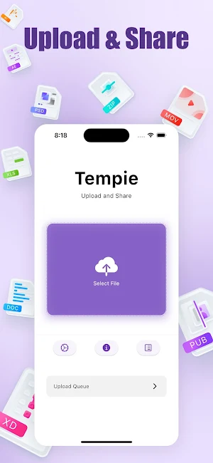 Tempie: Cloud Upload & Share Screenshot 0