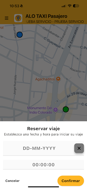 ALO TAXI Pasajero Screenshot 2