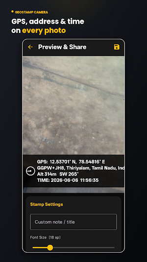 GeoStamp GPS Timestamp Camera Screenshot 2
