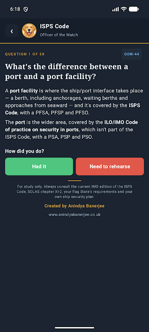ISPS Code Study Guide Screenshot 3