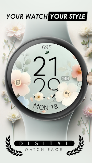 Pastel Blossom Watch Face Screenshot 0