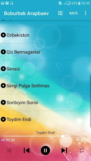 Boburbek Arapbaev qo'shiqlari 2021 Screenshot 2
