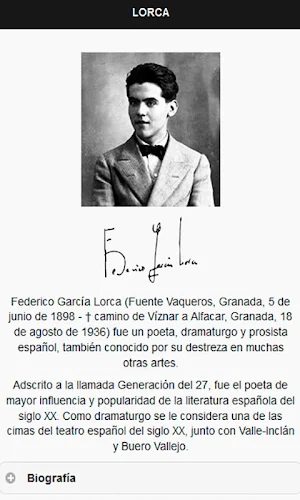 Federico García Lorca Screenshot 1