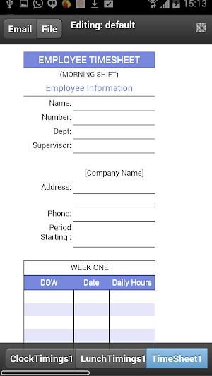 Employee Timesheet Screenshot 2