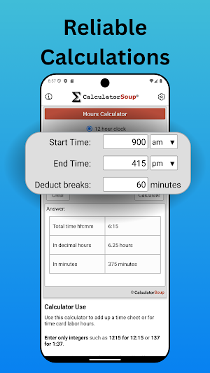 Hours Calculator: Time Tracker Screenshot 2