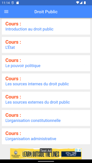 Cours de Droit Public Screenshot 0