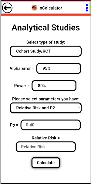 nCalculator- (n-Sample Size) Screenshot 2