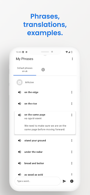 My Phrases -  smart dictionary Screenshot 2