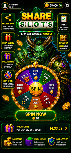 Share Slots - Real Rewards Screenshot 1