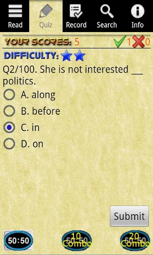 English Grammar - Preposition (lite) Screenshot 1