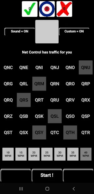 Amateur ham radio Q-code quiz Screenshot 2