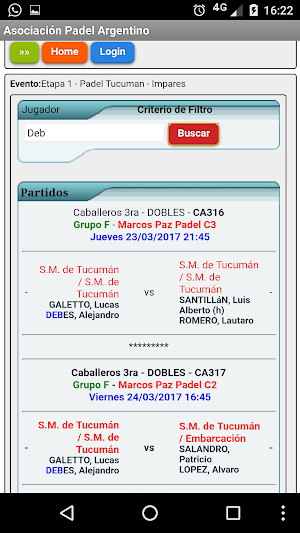 ACOP Padel Olavarria Screenshot 3