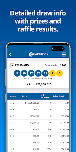 National Lottery Results Screenshot 2