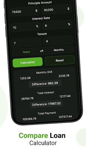 LoanCash - EMI Loan Calculator Screenshot 2