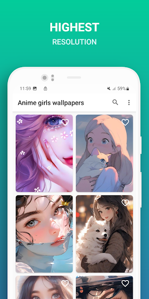 Anime girl wallpaper Screenshot 2