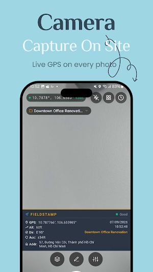 FieldStamp GPS Camera Screenshot 0