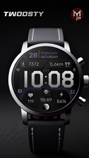TWOOSTY - Digital Watch Face Screenshot 3