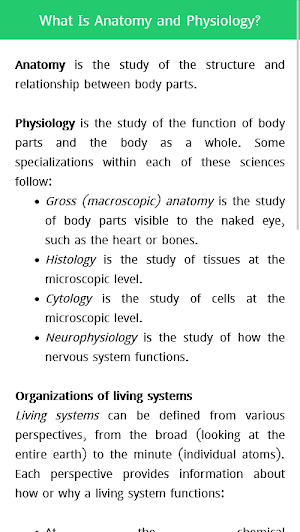 Anatomy and Physiology Screenshot 1