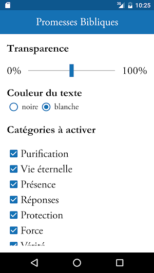 Widget promesses bibliques Screenshot 3