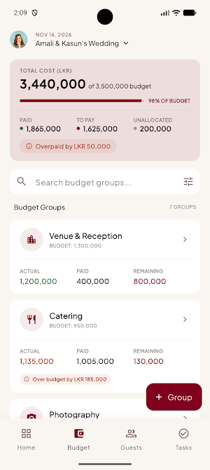 Our Day: Wedding Website Screenshot 1