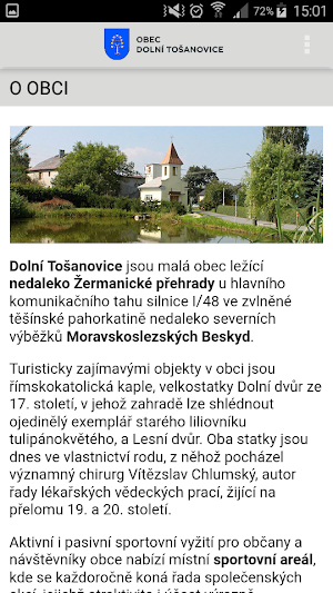 Obec Dolní Tošanovice Screenshot 1