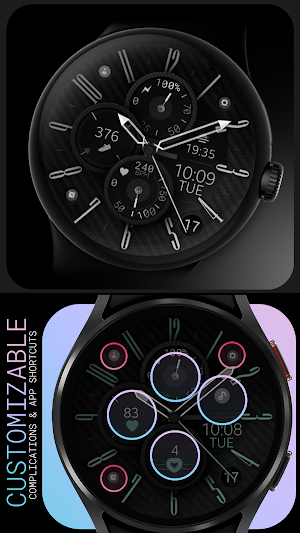 Carbon v9 hybrid watch face Screenshot 1