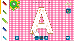 Tracing Letters and Numbers - Preschool free app Screenshot 1
