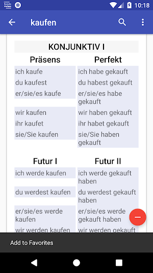 Deutsche Verben Screenshot 2