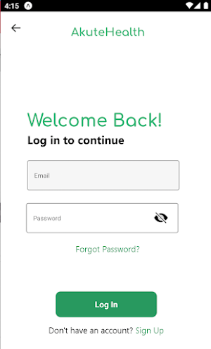 Akute Patient Portal Screenshot 0