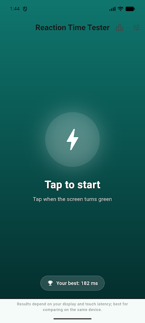 Reaction Time Tester Screenshot 0