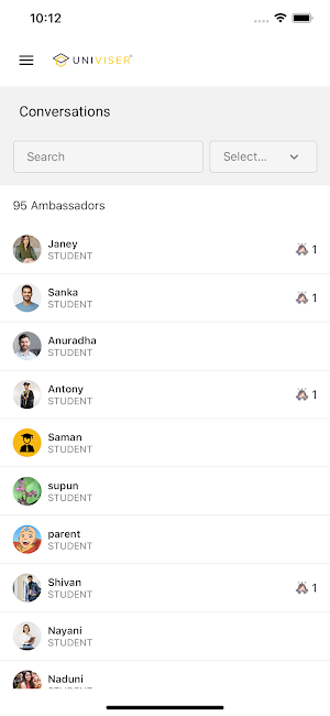 Univiser Admin Screenshot 2