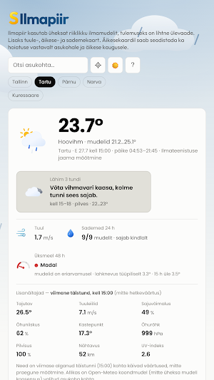 Ilmapiir - weather in Estonia Screenshot 0