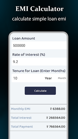 LoanPlan - Loan EMI Calculator Screenshot 1