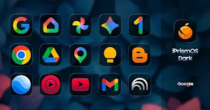 iPrismOS (Dark) - Icon Pack Screenshot 1