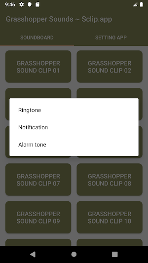 Grasshopper Sound Collections ~ Sclip.app Screenshot 3