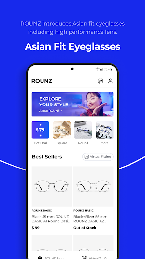 ROUNZ - AR try on eyewear shop Screenshot 1