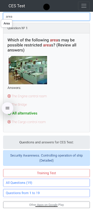 Security Awareness. CES Test Screenshot 2
