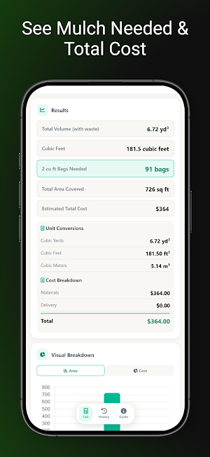 Landscaping Mulch Calculator Screenshot 1
