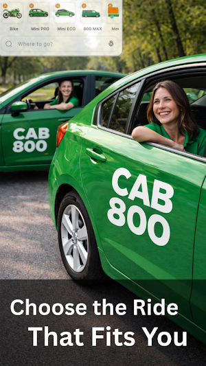 CAB 800: Book Ride & Delivery Screenshot 1