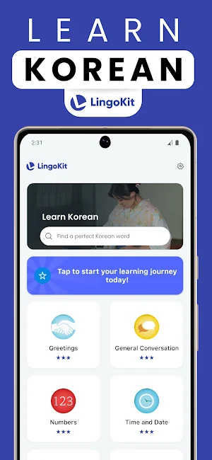 Learn Korean - Lingokit Screenshot 0