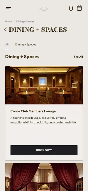 Crane Club Members Lounge Screenshot 2