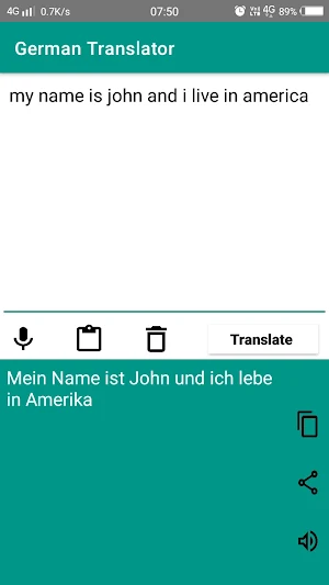 English to German Translator Screenshot 3